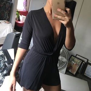 Charcoal grey romper