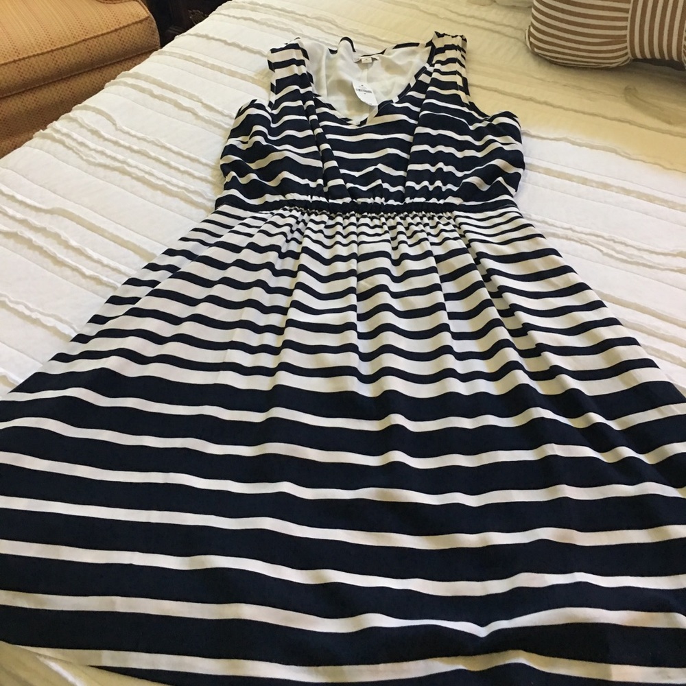 Navy and white striped dress!