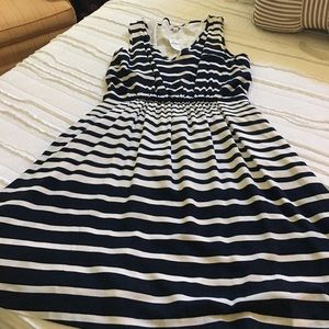 Navy and white striped dress!