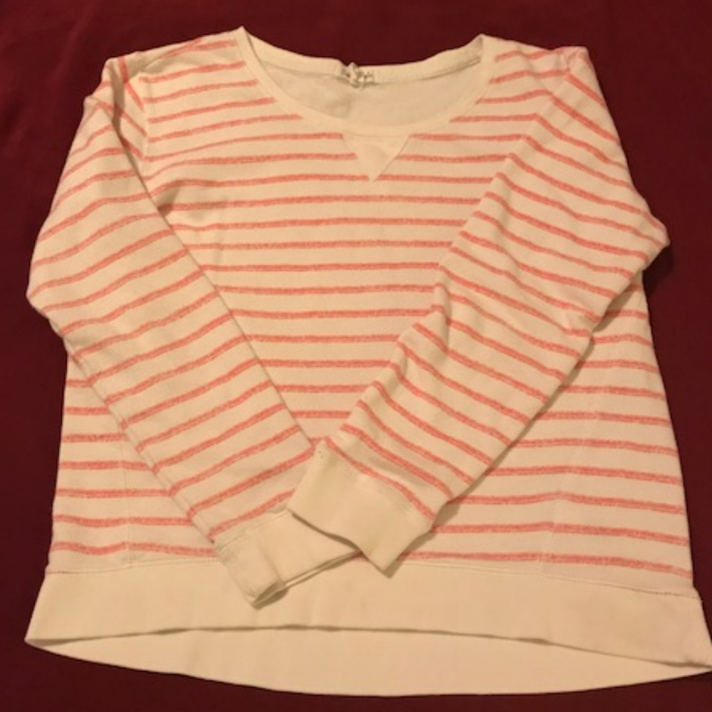 Aeropostale White & Pink Sweatshirt L