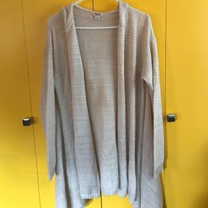 Hooded long cardigan sweater