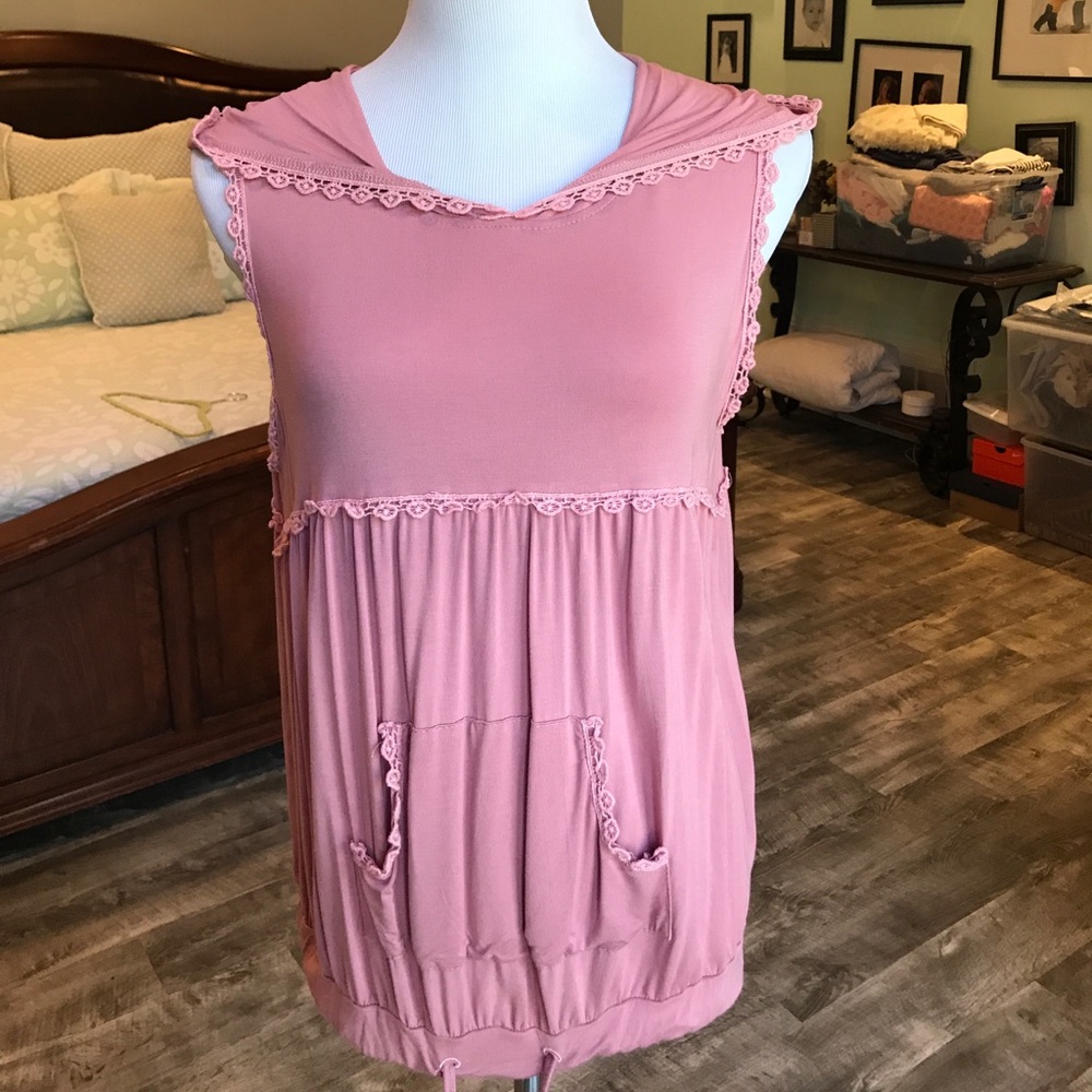 POL boutique top dusty pink