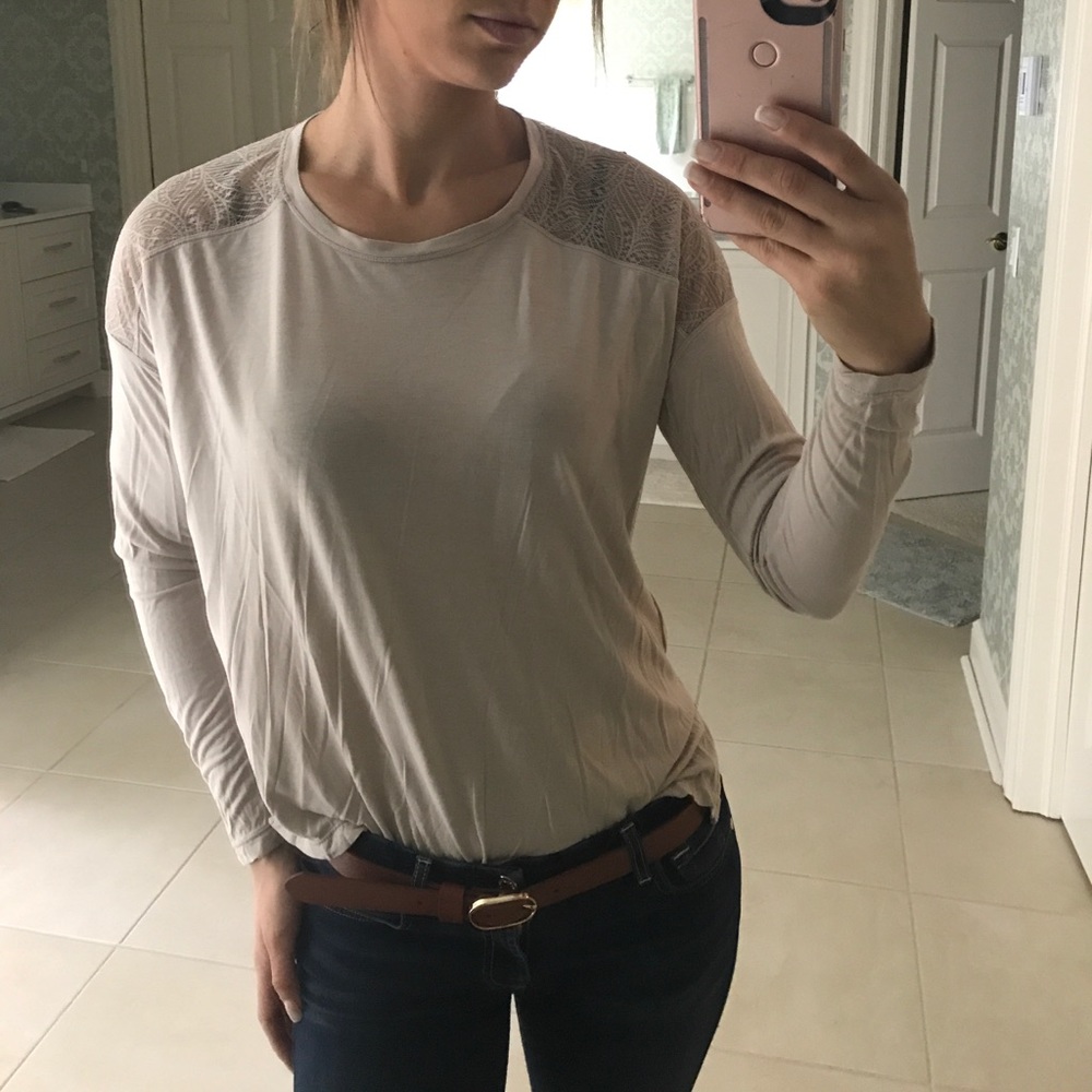 BCBG Maxazria Nude Top XS