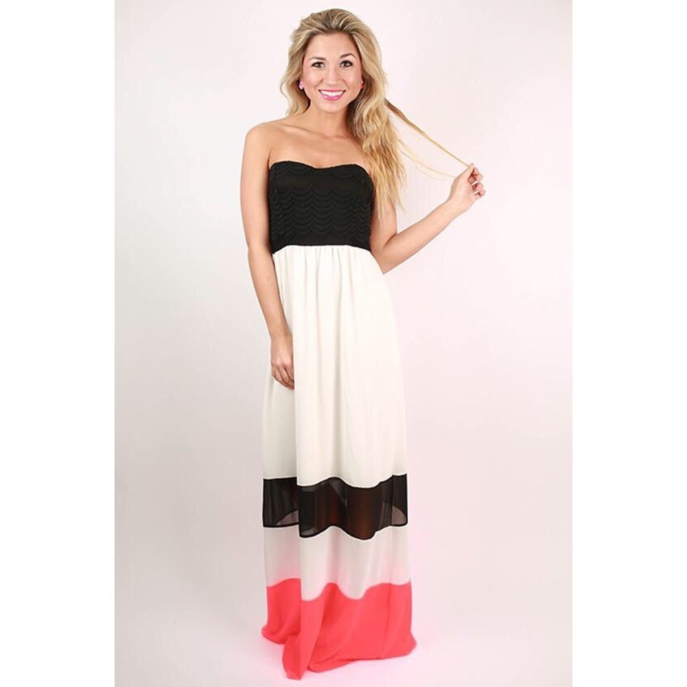 Color Block Maxi Dress