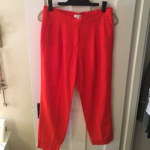 Babaton red high-waisted pants from Aritzia