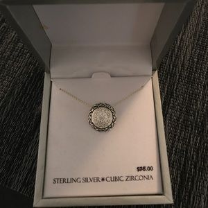 Sterling silver cubic zirconia necklace