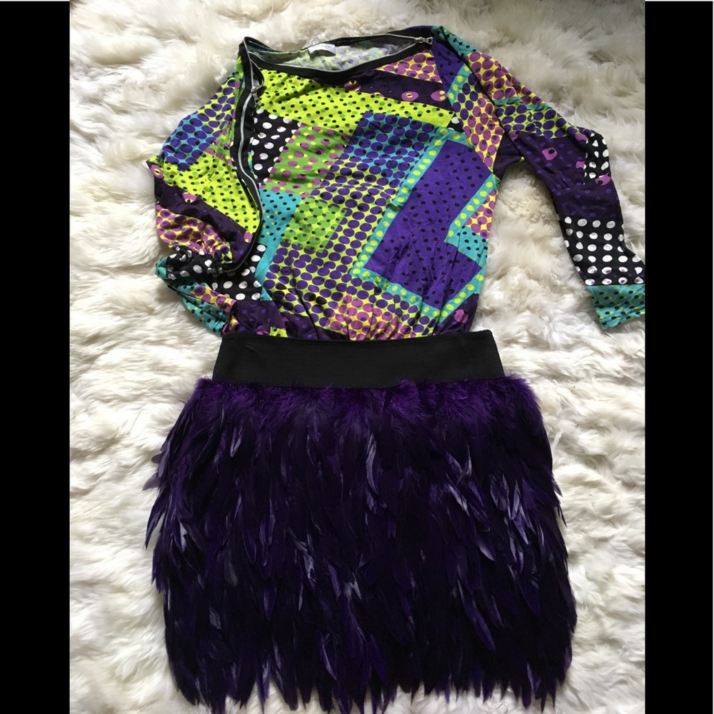 Motivi Neon Dot Zipper Top M halloween pick