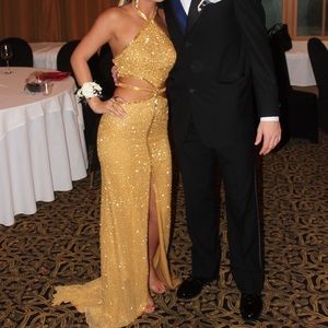 Sherri Hill gold dress