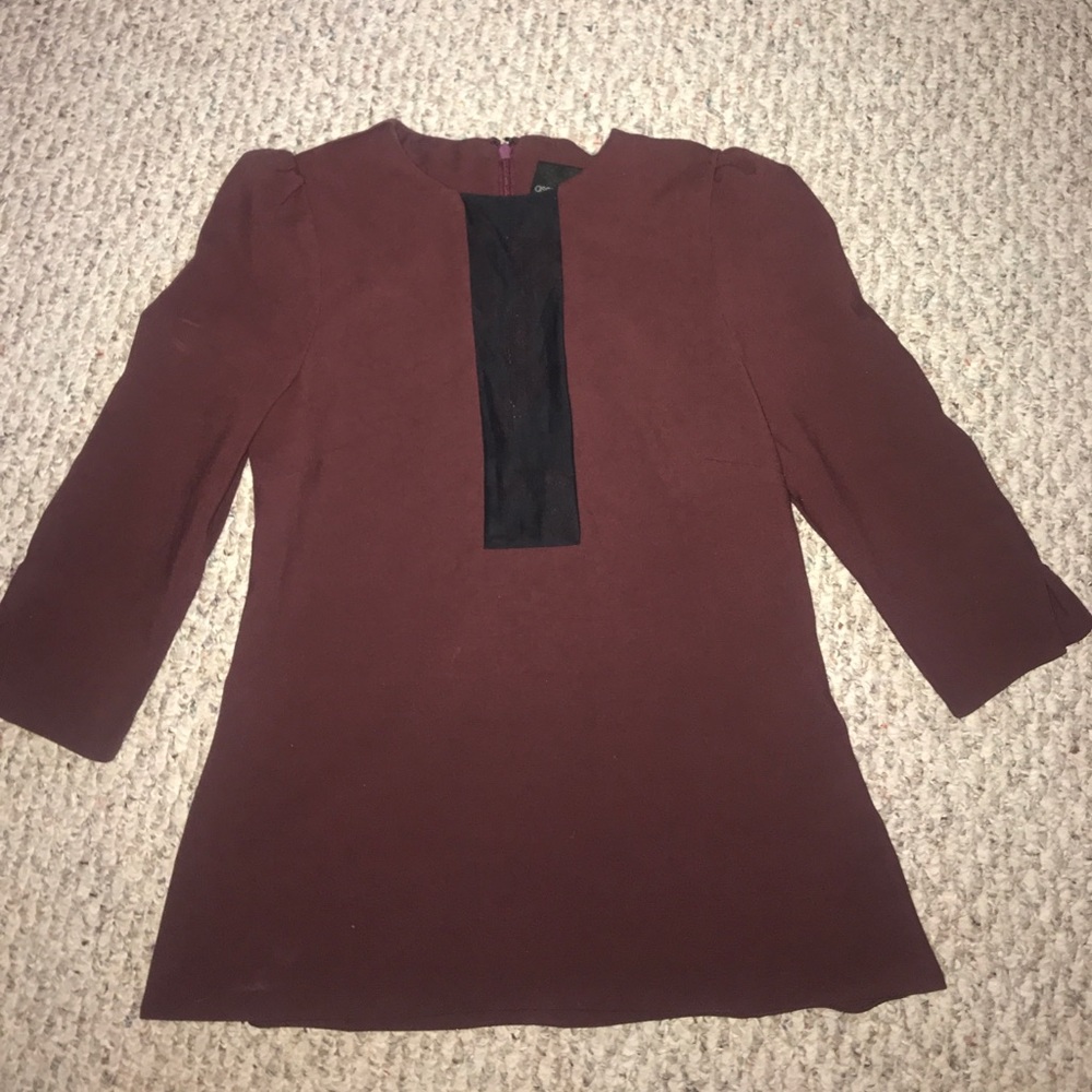 ASOS petite burgundy “peplum-like” top (US 4)