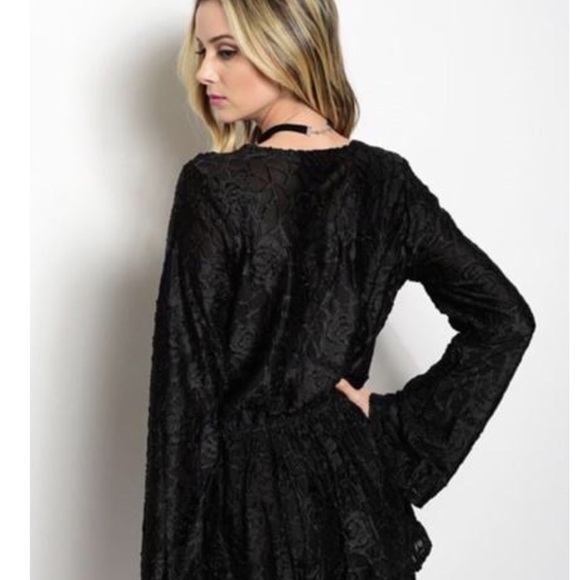 🎈Last one SALE 🎈Romantic Burnout Velvet Romper - Picture 3 of 3