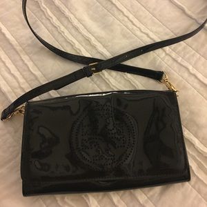 Tory Burch Black crossbody with blue lining!