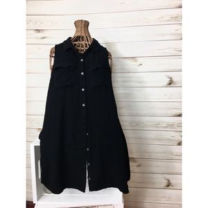 Black button up dress