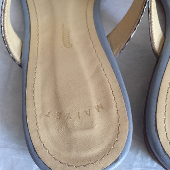 MAIYET BABY BLUE SNAKE SKIN SANDALS - Picture 5 of 8