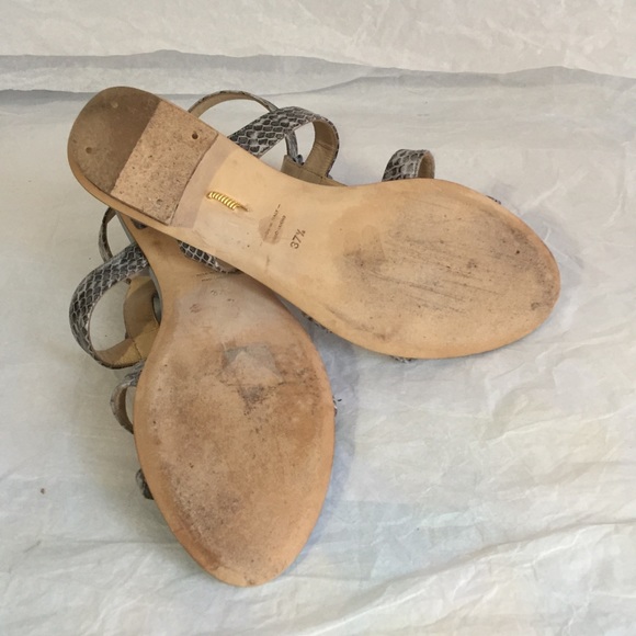 MAIYET BABY BLUE SNAKE SKIN SANDALS - Picture 7 of 8