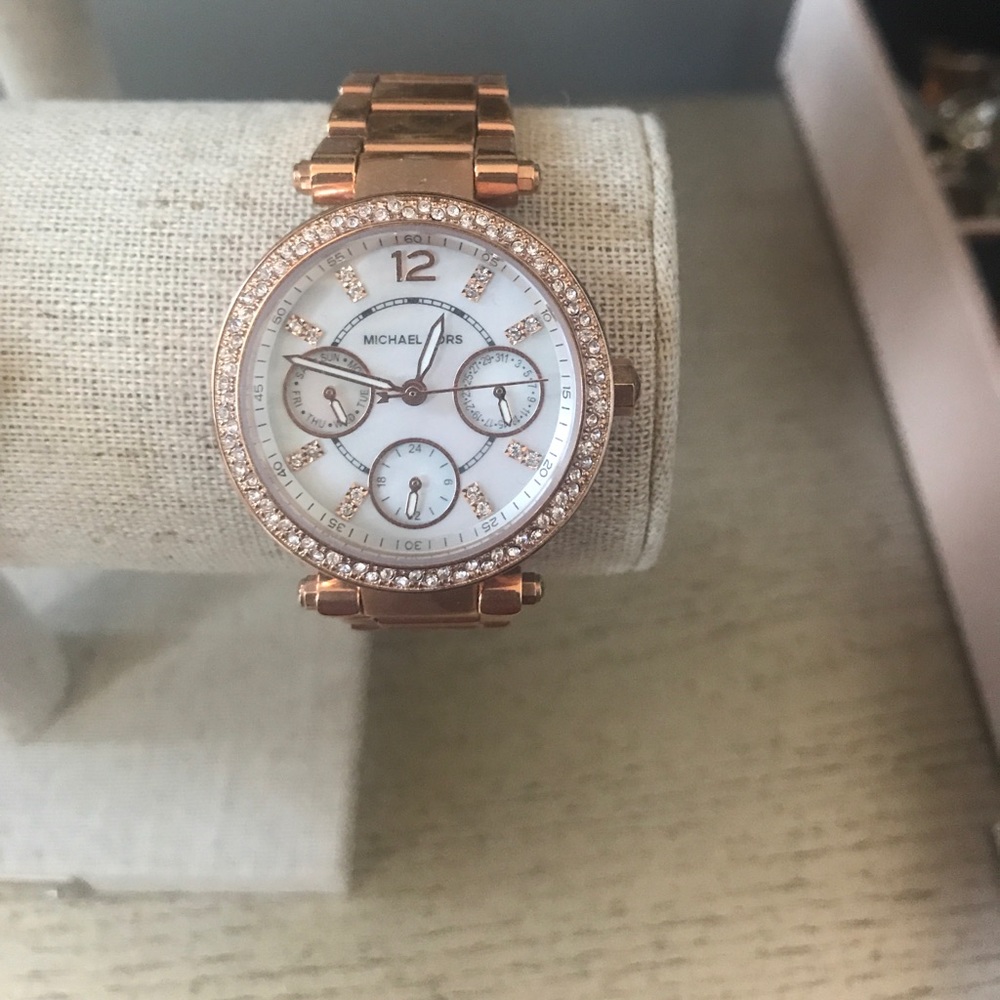 Rose gold Michael Kors watch