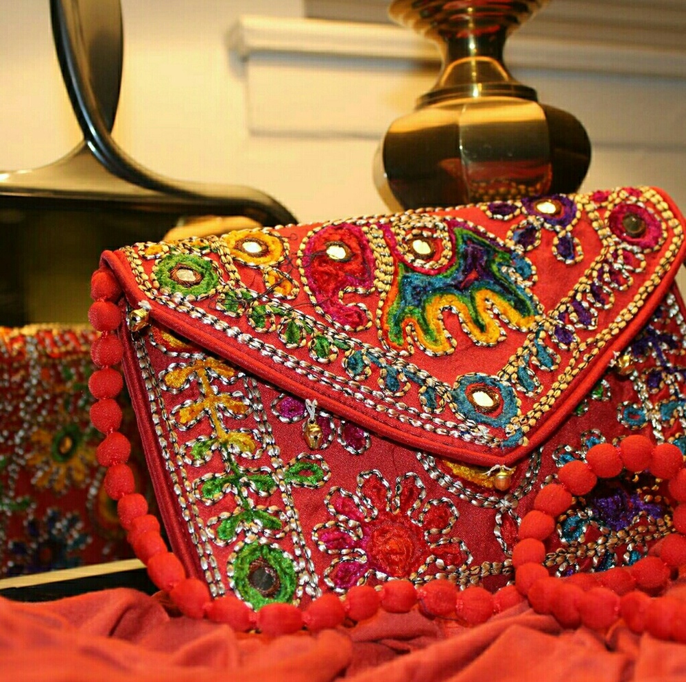 New Banjara Indian Boho Colourful Bag With Strap