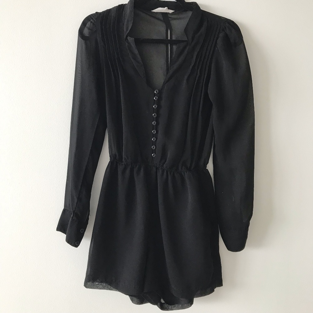 BCBGenergation Black Shear Romper LIKE NEW