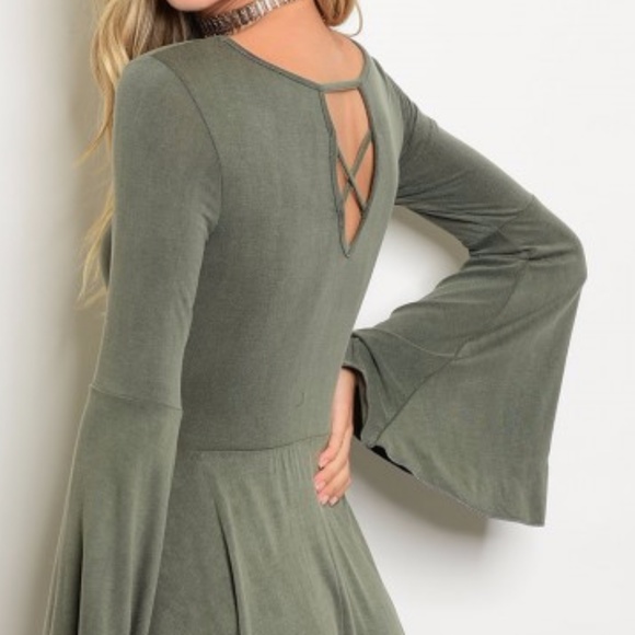 BELL SLEEVED SKATERS DRESS - Picture 3 of 4