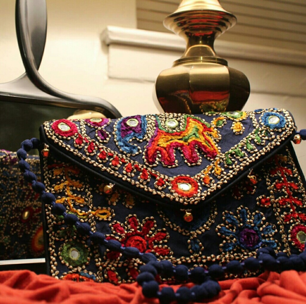 New Banjara Indian Boho Colourful Bag With Strap