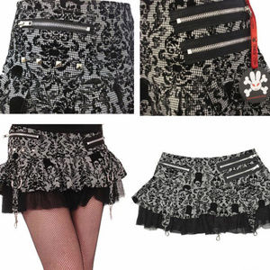 New with tags! Hell Bunny Skulls Bondage Skirt