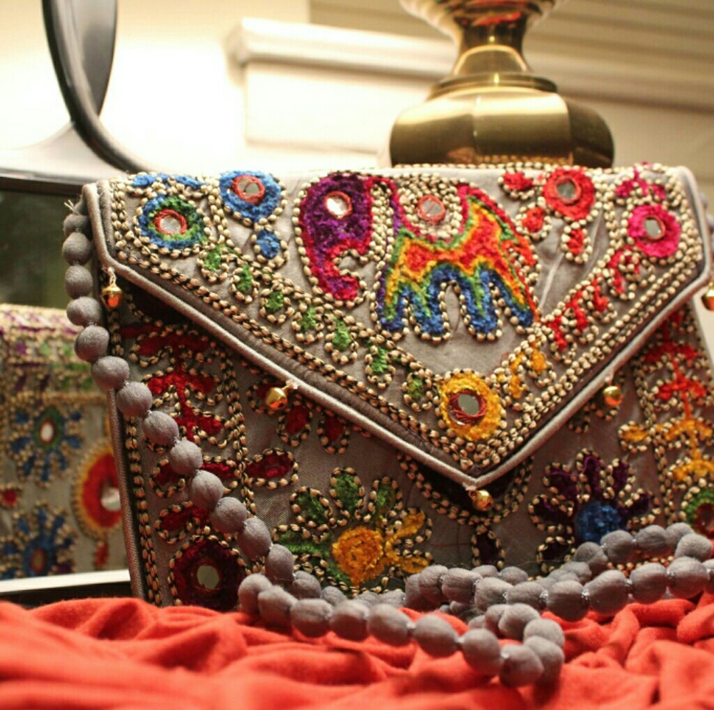 New Banjara Indian Boho Colourful Bag With Strap