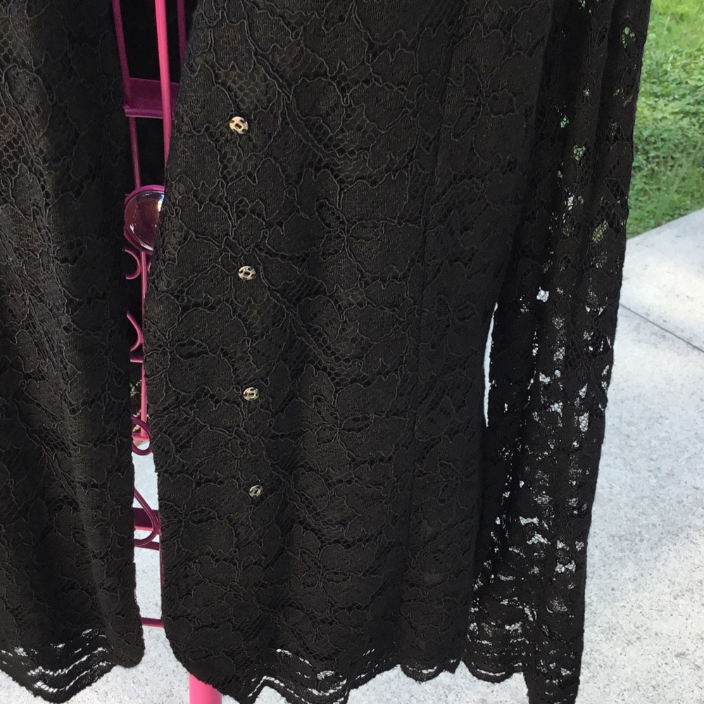 Kate Hill Size 6p Black Lace Jacket - Picture 2 of 4
