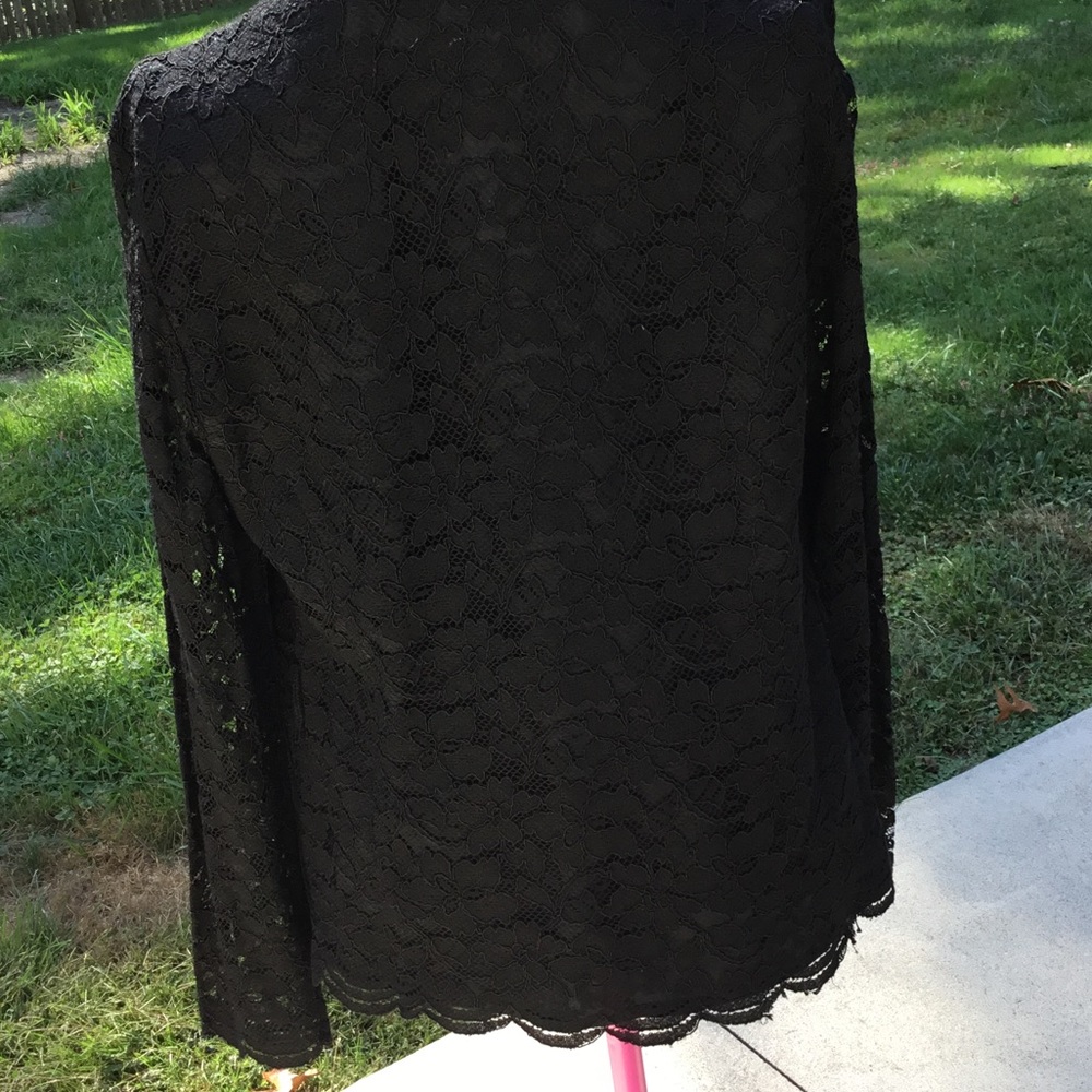Kate Hill Size 6p Black Lace Jacket - Picture 3 of 4