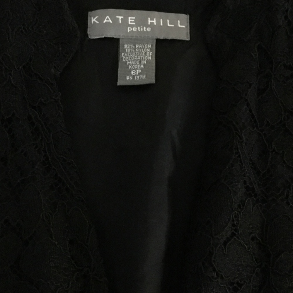 Kate Hill Size 6p Black Lace Jacket - Picture 4 of 4