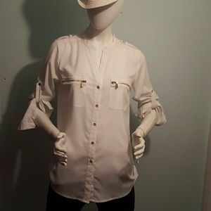 Calvin Klein size Small button down White shirt