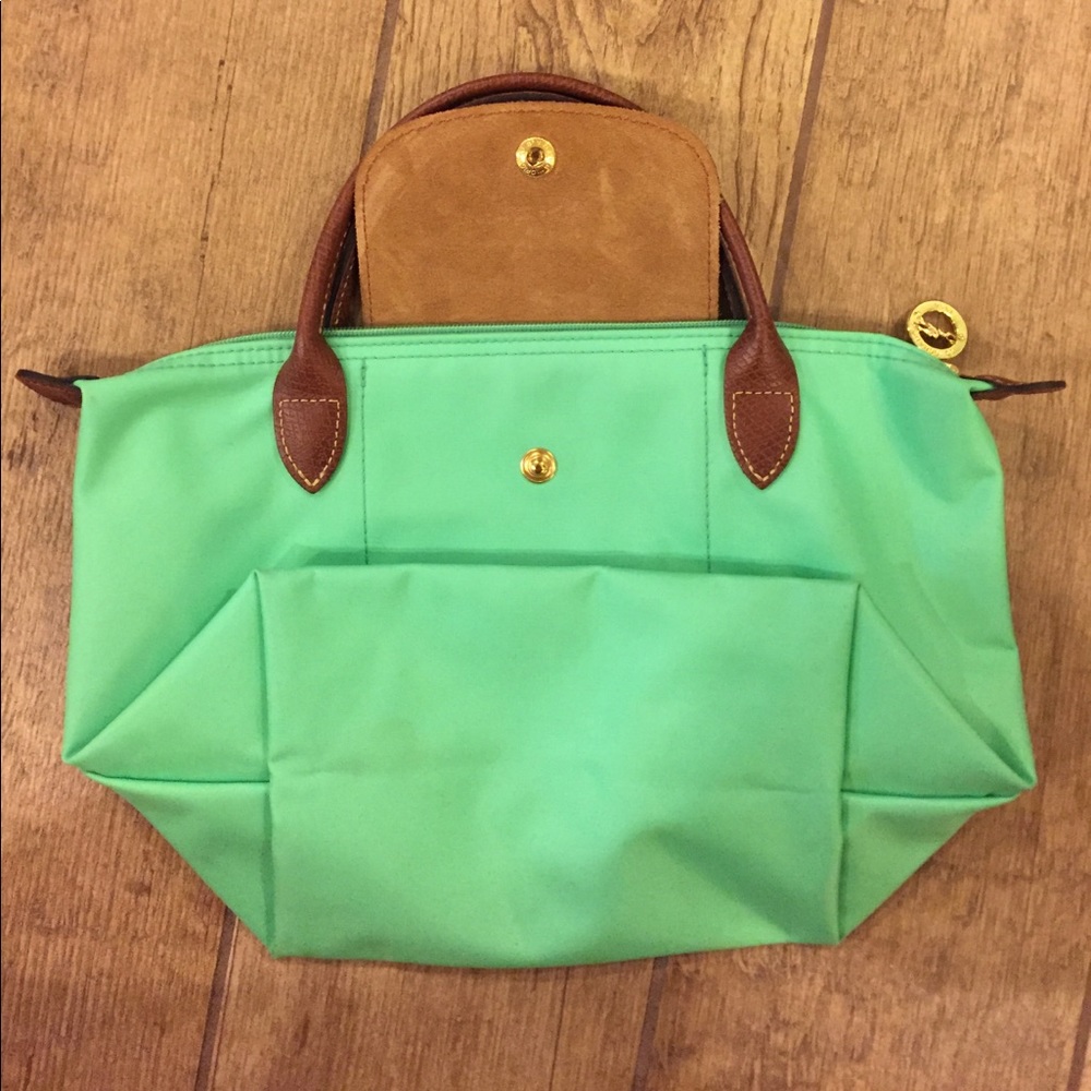 Longchamp lime green small tote
