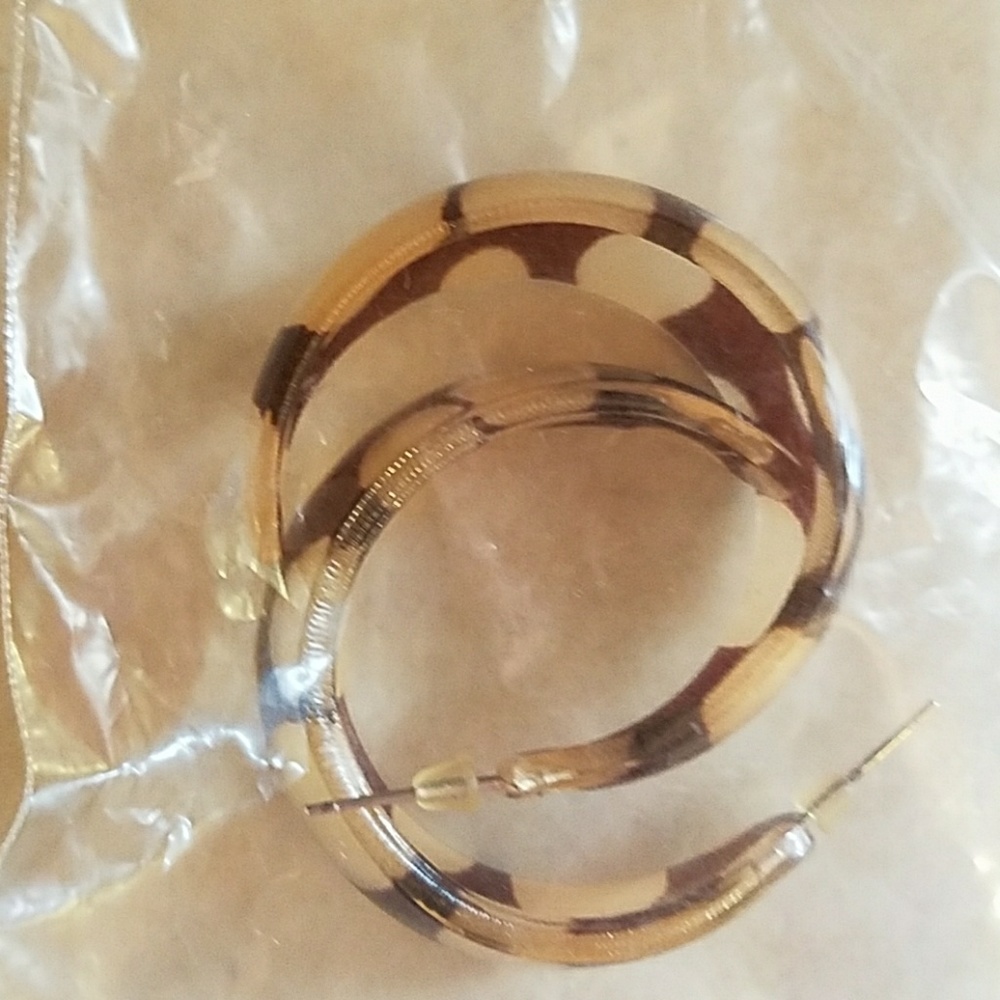 Light Brown Hoop Earrings