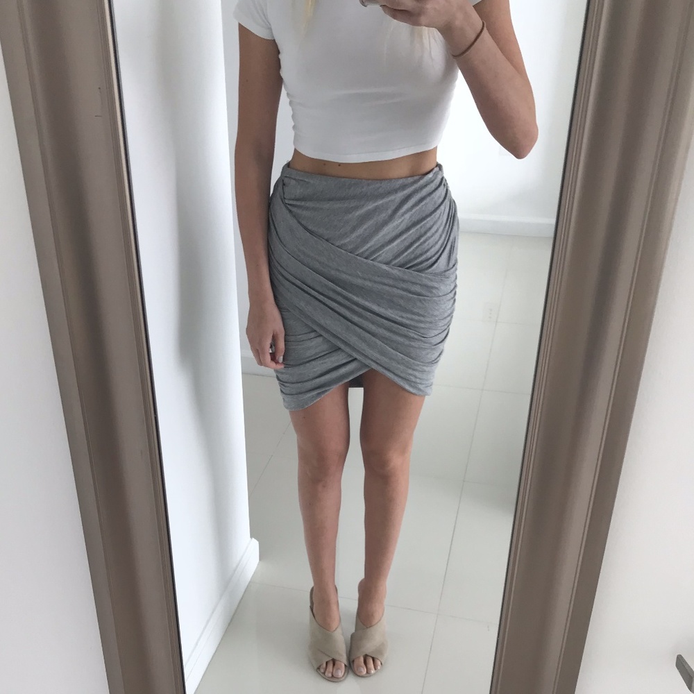 Urban Outfitters Grey Wrap Cotton Skirt LIKE NEW