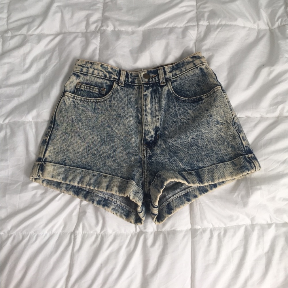High waist denim shorts