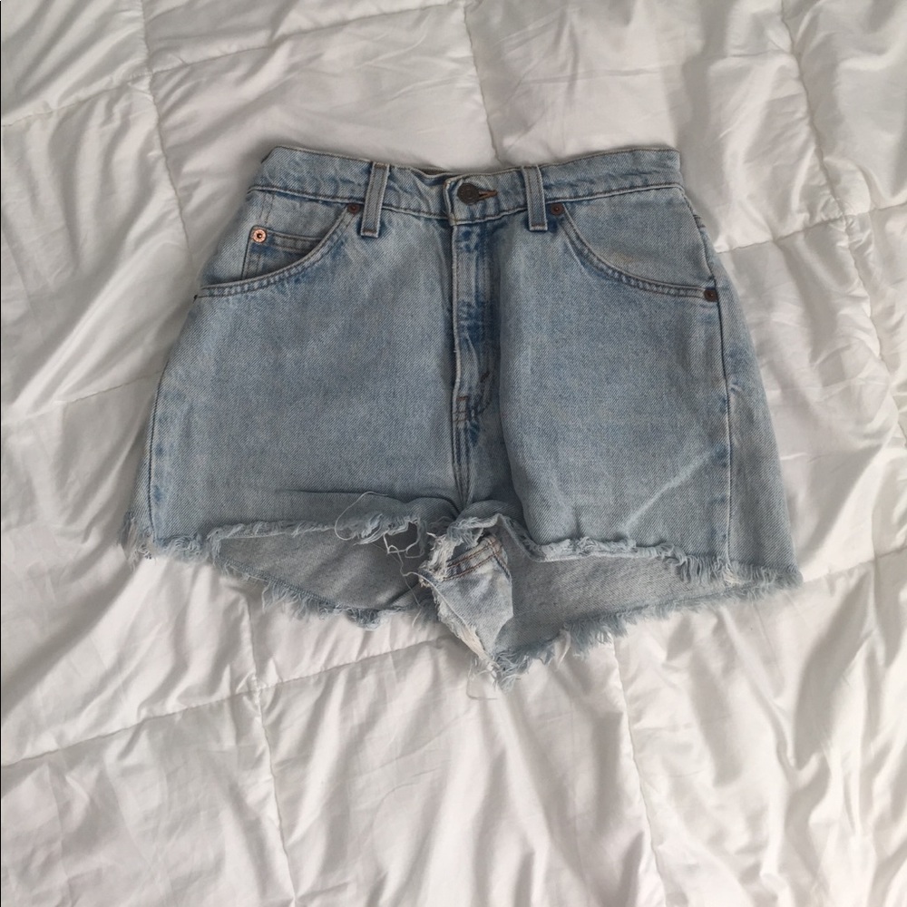 High waist denim shorts