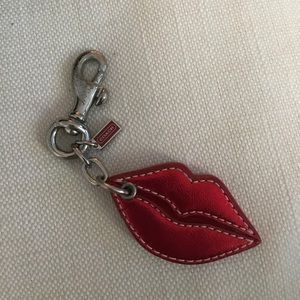 coach Red Lip Charm