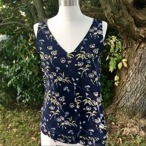 LOFT Daisy Print Double Layer Tank