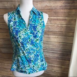 Talbots Petite Summer Wrap Top Size 8