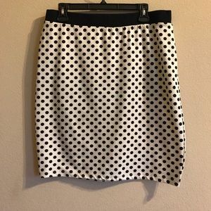 Polka dot pencil skirt L