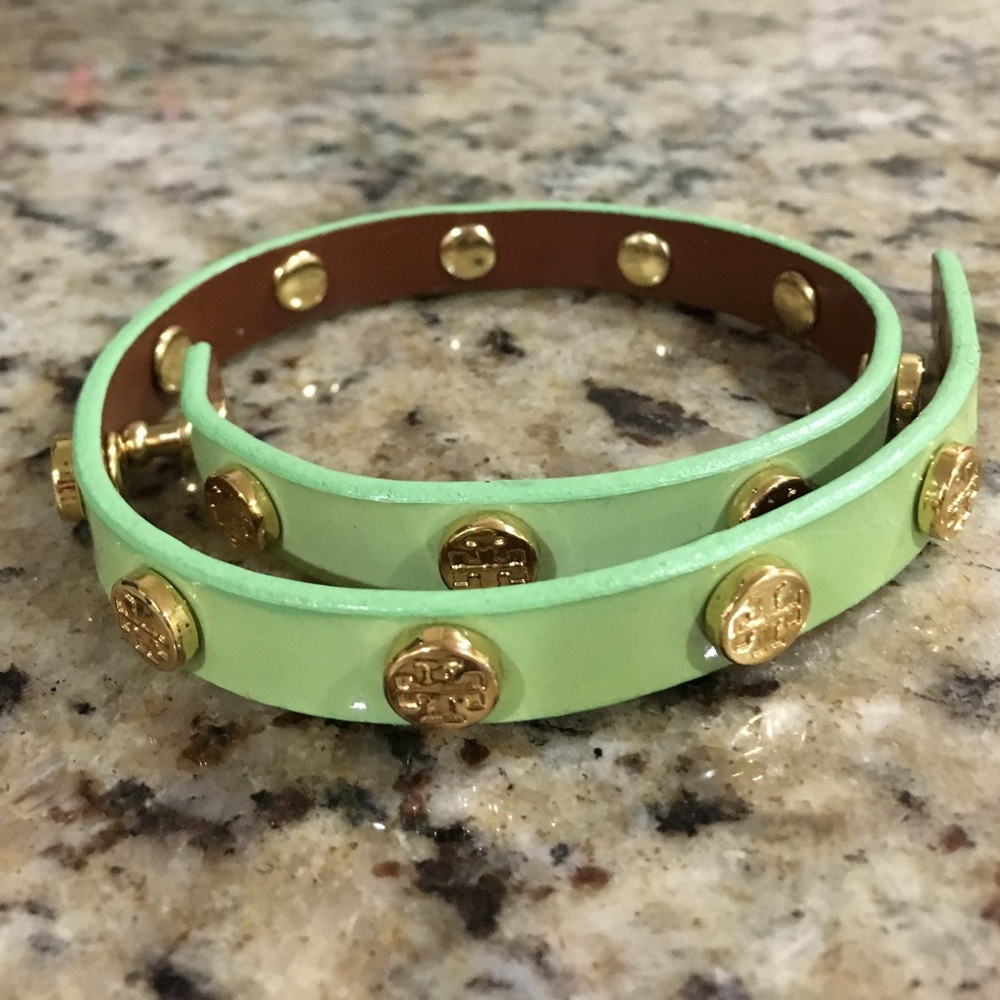 Tory Burch mint green wrap bracelet