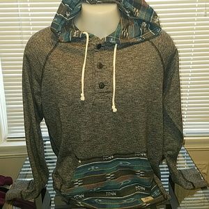 MEN'S Vans Tribal Print button up Hoodie