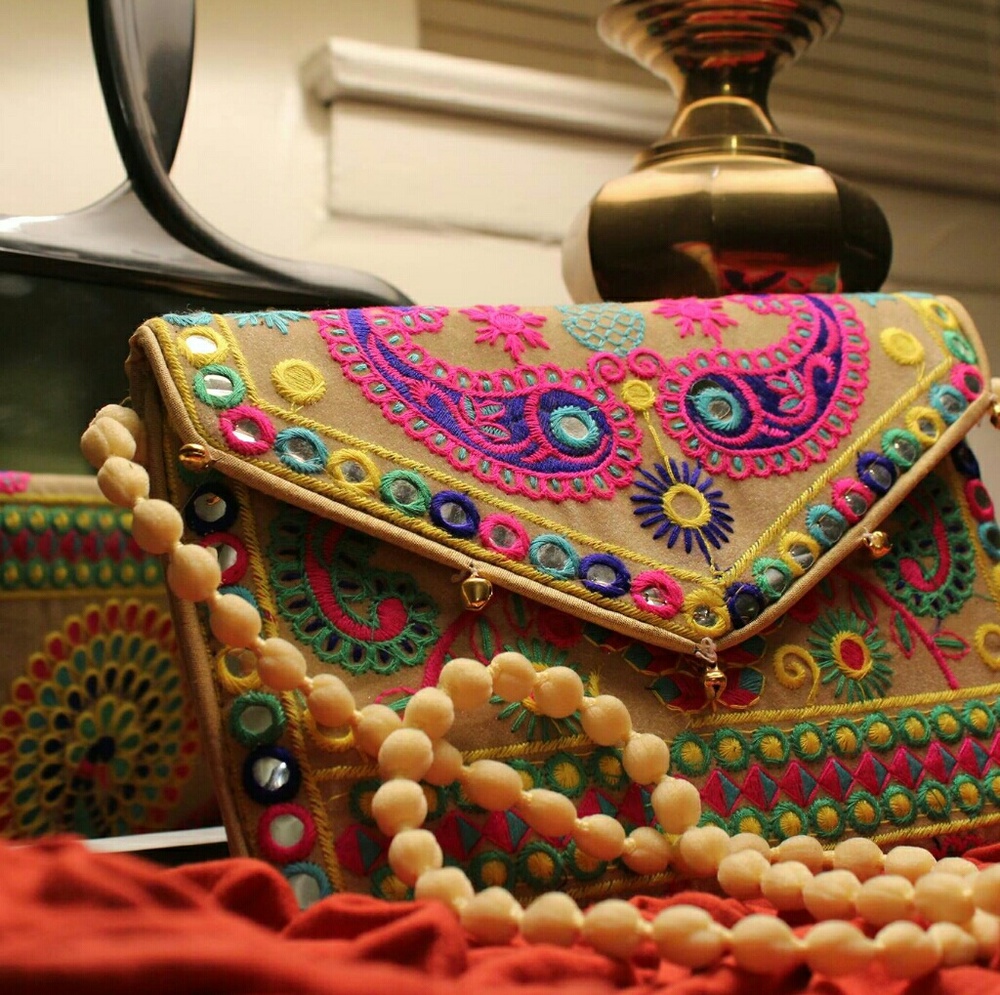 New Banjara Indian Boho Colourful Bag With Strap