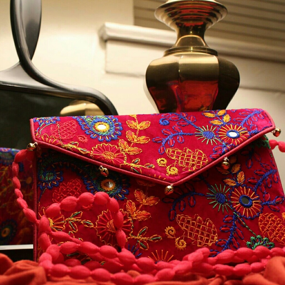 New Banjara Indian Boho Colourful Bag With Strap