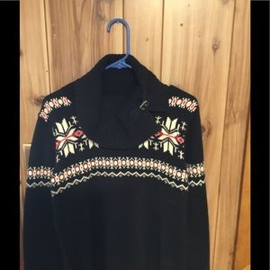 Chadwick's black alpine embroidered sweater