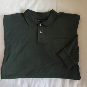 men's long sleeve polo hunter green