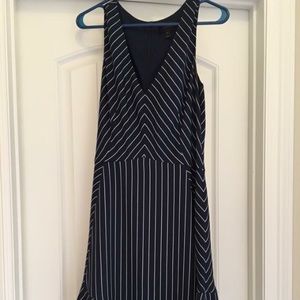 JCrew Silk Pinstriped Flutter Hem Dress - sz 10