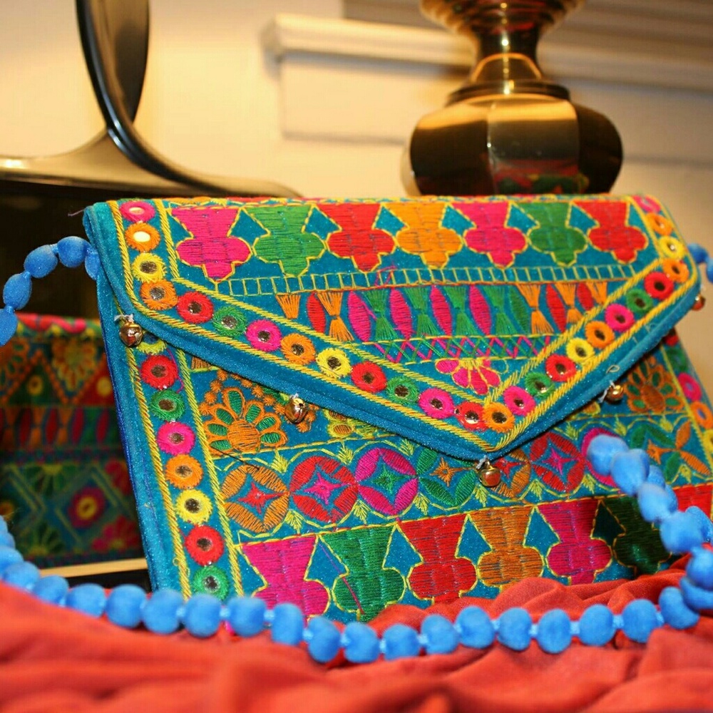 New Banjara Indian Boho Colourful Bag With Strap