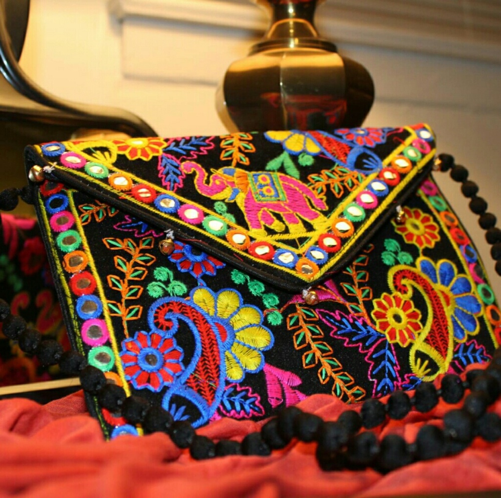 New Banjara Indian Boho Colourful Bag With Strap
