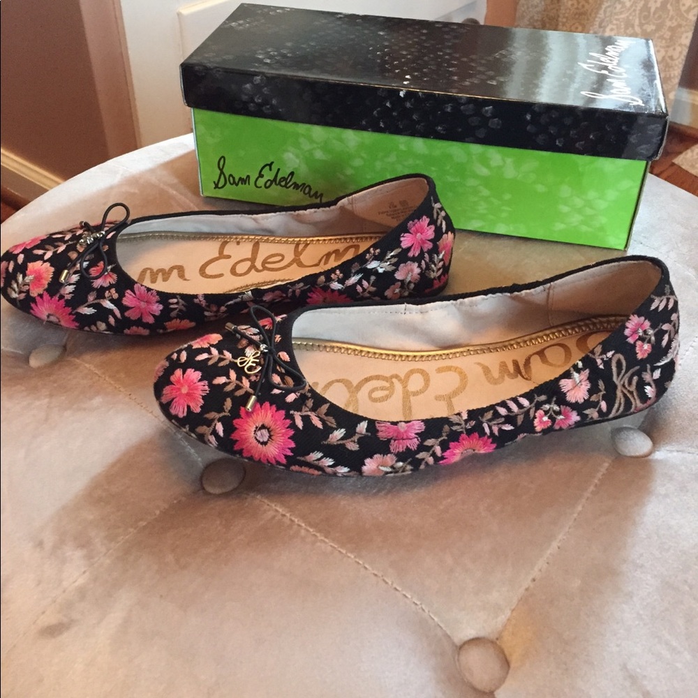 Sam Edelman Embroidered Ballet Flats