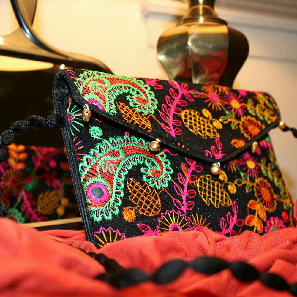 New Banjara Indian Boho Colourful Bag With Strap