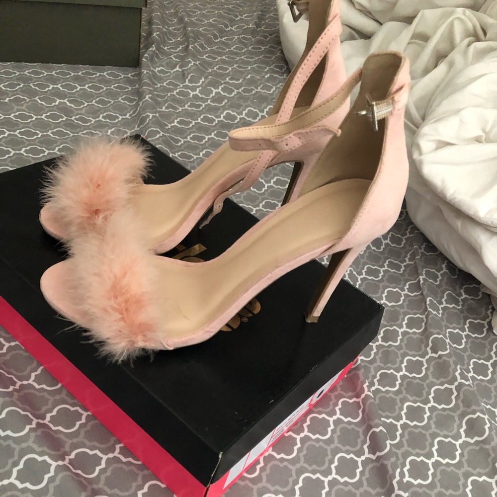 Blush Furry Heels *sold*
